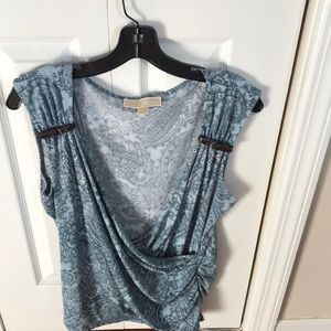 Paisley blue summer top